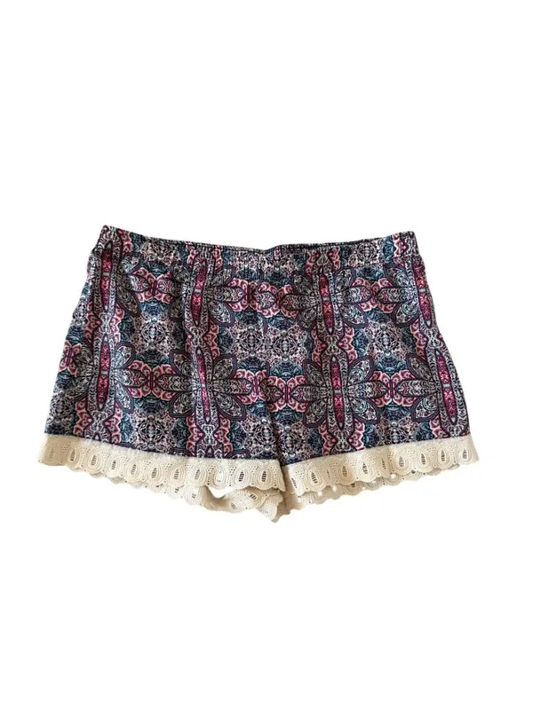 ARTISAN NY Multicolor Lace Trim Shorts Size Medium - Image 5