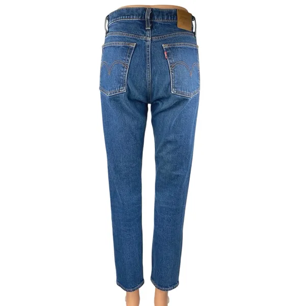 Levi's Wedgie Women's Blue High Rise Skinny Straight Denim Jeans Pants Size 28 - Image 3