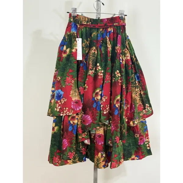 Vintage Women’s Maxi Skirt Floral Boho Layered Festival Whimsigoth Size XS NWT - Image 6