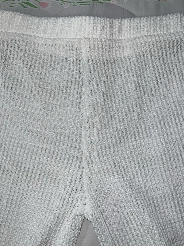 Self Esteem white crotchet pants. - Image 3
