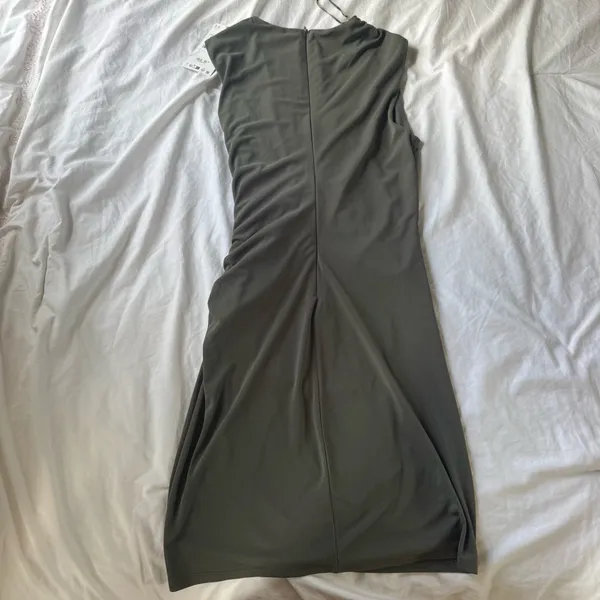 Zara Ruched High-Neck Dress - Image 4