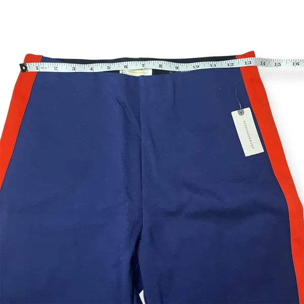 NWT Maeve Anthropologie The Margot Navy Red Side‎ Stripe Flare Pants Sz Small - Image 9