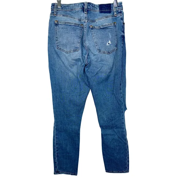 Abercrombie & Fitch Curve Love The Skinny High Rise Blue Denim Jeans Size 28 6 L - Image 2