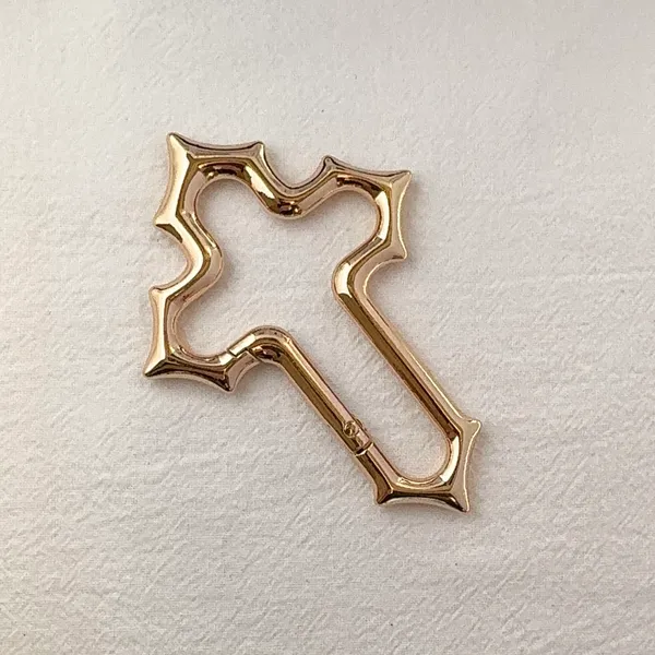 Car Keychain for Men Women Hollow Cross Design Carabiner Keychain Bag Charm - Image 3