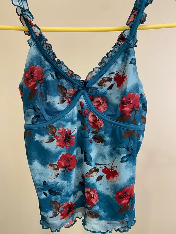 blue floral tank - Image 2