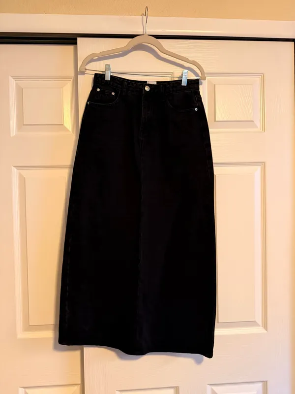 Princess Polly black denim midi skirt - Image 2