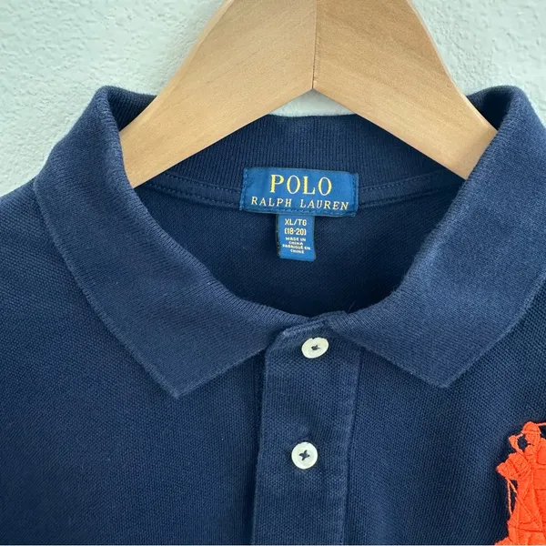 Navy Ralph Lauren cropped polo shirt - Image 2
