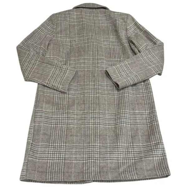 NEW Sam Edelman Double Breasted‎ Windowpane Plaid Coat Holiday Chic Old Money S - Image 5