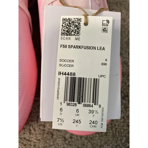New Adidas F50 Sparkfusion League Soccer Cleats Size 7.5 Women's - Image 3