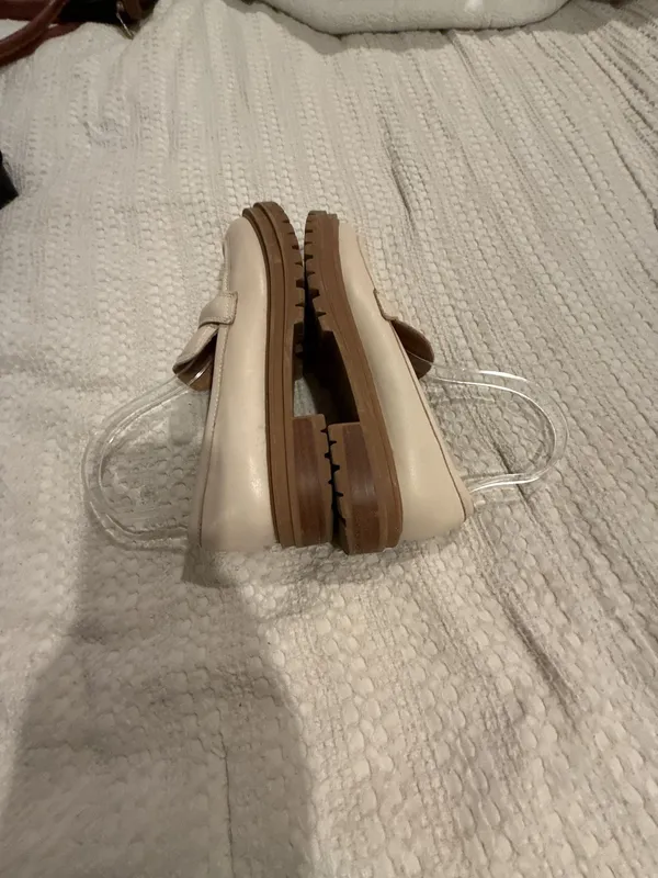 Madewell The Bradley Lugsole Loafer in Leather - Pale Oyster Size 7.5 - Image 4