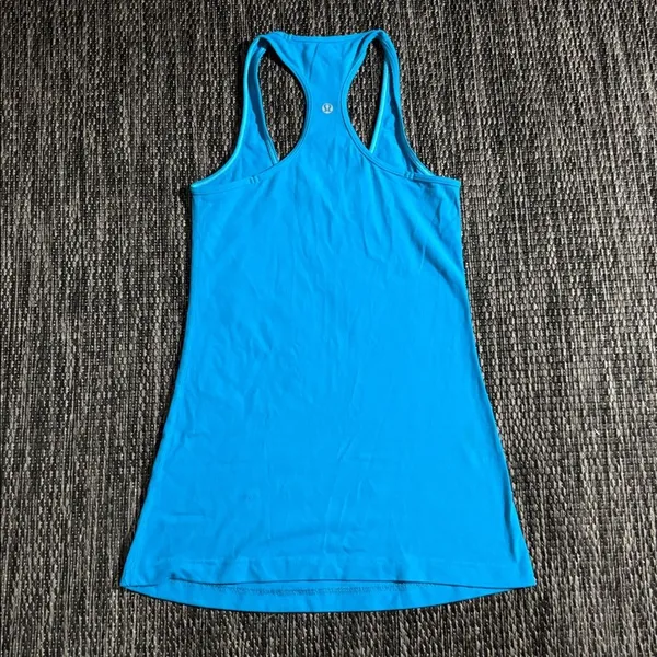 Lululemon Cool Racerback Tank Top Blue Luon Light Size 4 - Image 2