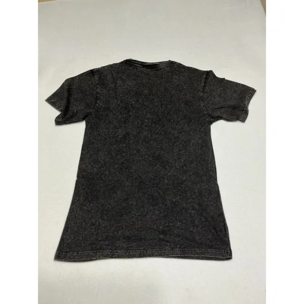 Super Massive Sunrise Graphic T-Shirt Small Black Acid Wash Skeleton Guitar NWT - Image 2