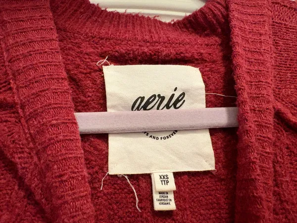 Aerie Cable Knit Sweater Oversized, XXS - Image 2