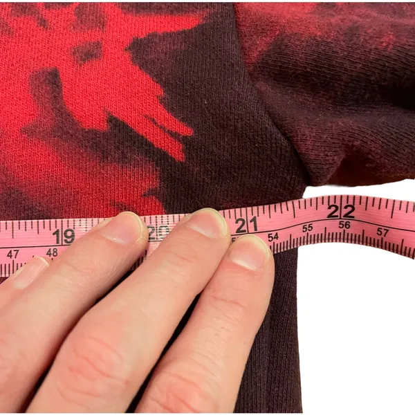 Superdown Breanna Tie Dye Crew Sweatshirt Red Black - Image 6