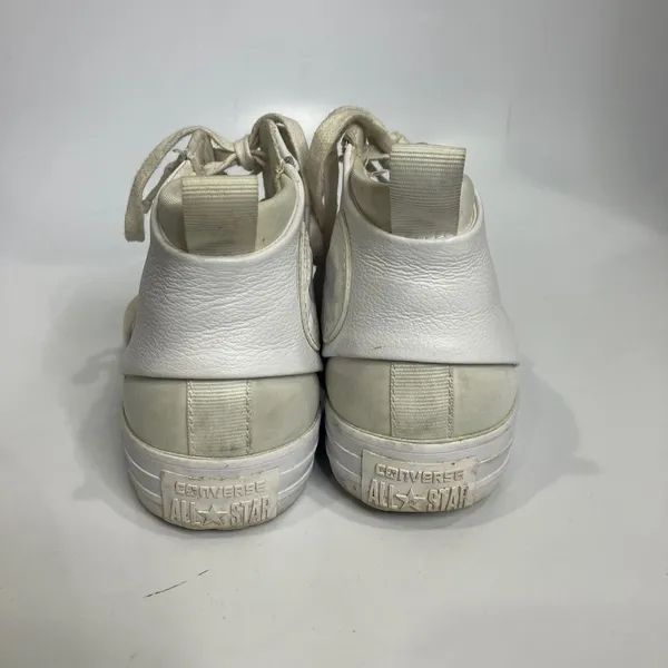 Converse Sloane mid top sneakers leather canvas white womens size‎ 6.5 punk - Image 4