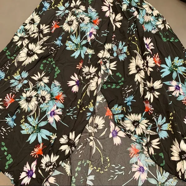 Boho Split Skirt Maxi Dress Black Size L - Image 8