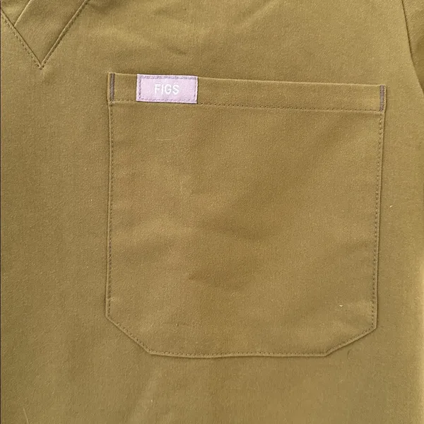 Figs women’s technical olive scrub top size small - Image 2