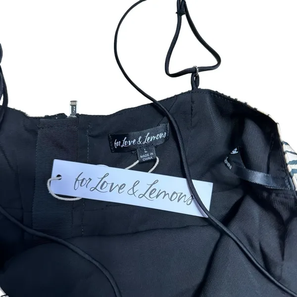 For Love & Lemons Tan Animal Print Mini Dress US L - Image 5