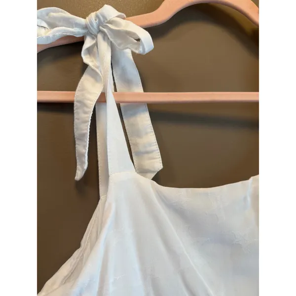 Label of Love White Starfish Textured Tiered Maxi Dress Tie Shoulder XL - Image 2