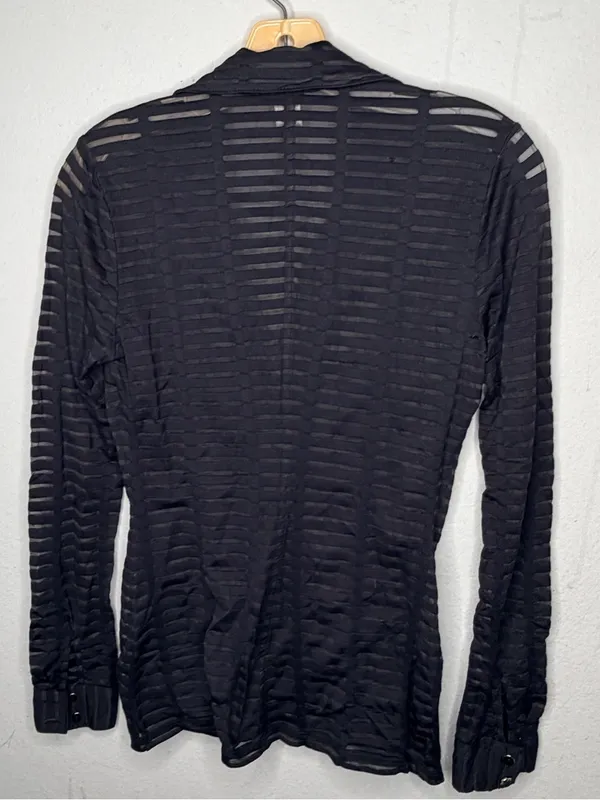 Cache Black Sheer Blouse - Image 5
