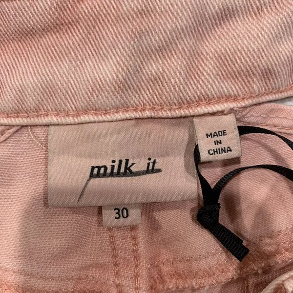 Milk It Anthro Size 30 Jeans The Ragged Priest Baby Flare Waist Cut Out Pink NEW - Image 5