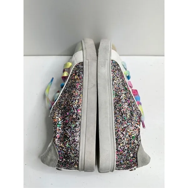 Madden Girl Steve Madden Girls Sneakers Jrize Sz 5 Multicolor‎ Sequin Detailed Lace Up Style - Image 9