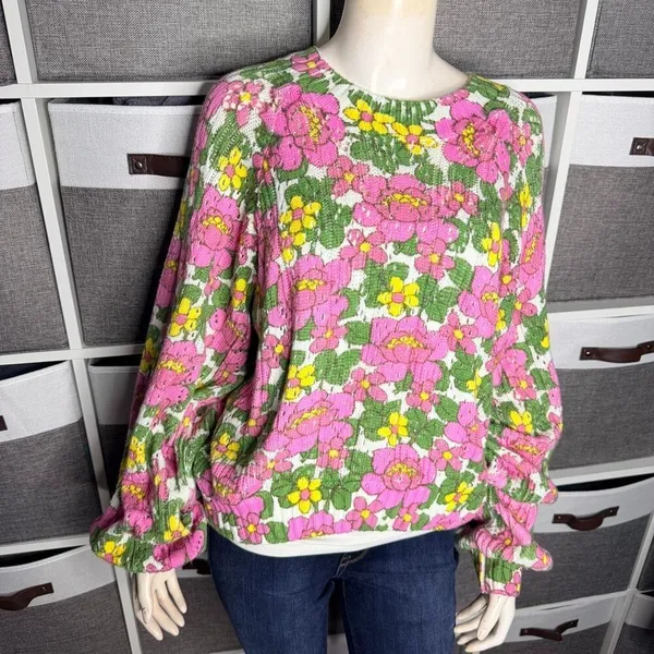Show Me Your Mumu Vienna Sweater in Fresh Floral Size Large - Image 10