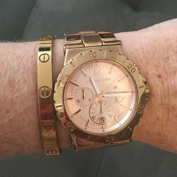 Michael Kors Rose Gold Chronograph Stainless Steel Watch - Image 14