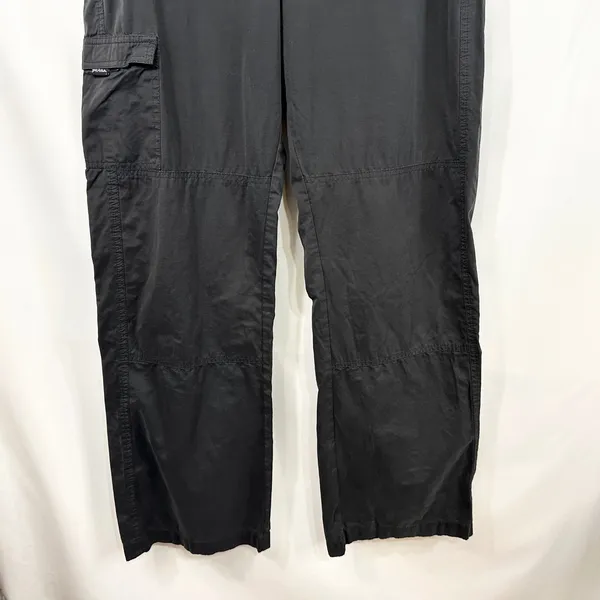 Prana Large Cargo Pants Black Hiking Straight Leg Outdoor USA VTG Y2K 1142 - Image 4