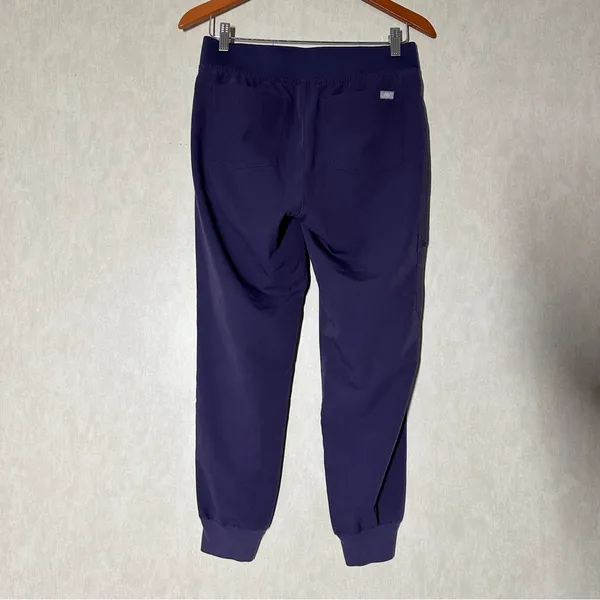 Figs Women’s Zamora Jogger Scrub Pants Pull On Mid Rise in Dark Purple Size S - Image 6