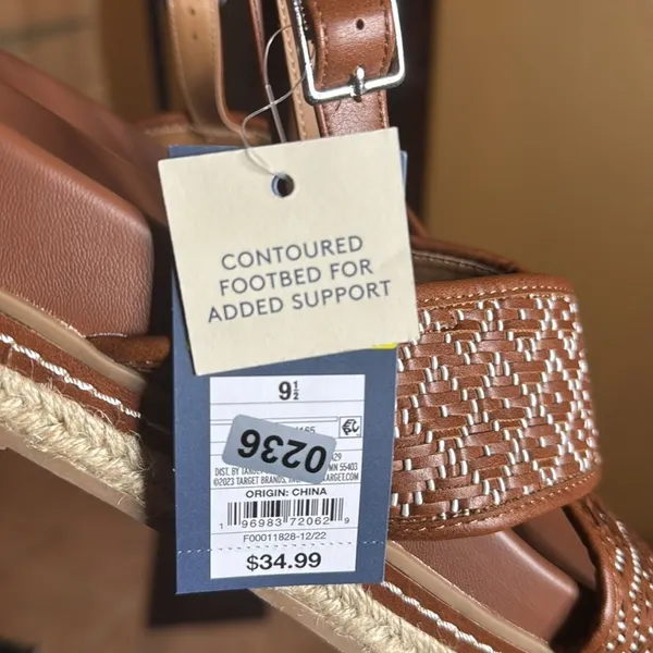 Universal Threads NWT Universal Thread Women's Elisa Platform Sandals Cognac Brown Size 9.5 - Image 4