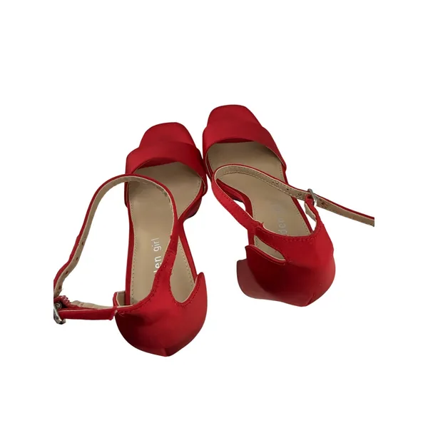 Madden Girl Omega Fashion Heel Red Satin Womens 6 - Image 4