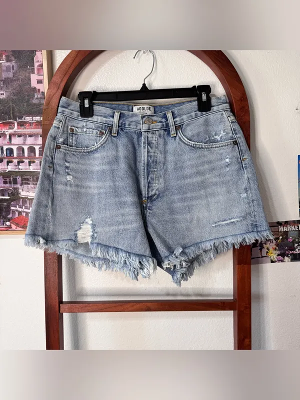 Agolde Micah Denim Shorts Light Wash - Image 3