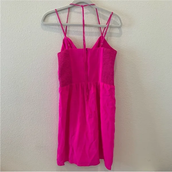 Amanda Uprichard Barbie Hot Pink Mini Dress silk M - Image 7