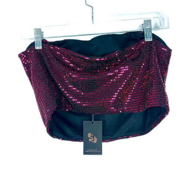 NWT Sincerely Jules Sequin Corset Crop Top Removable Straps Size Large L NEW - Image 5