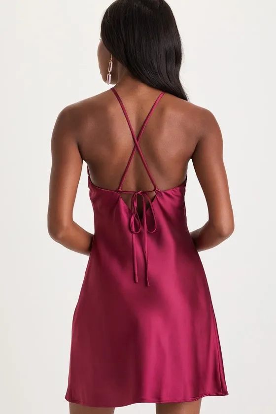 Magenta Lulus Dress Mini - Image 3