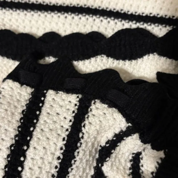 Summer knitted beach skirt Black - Image 4