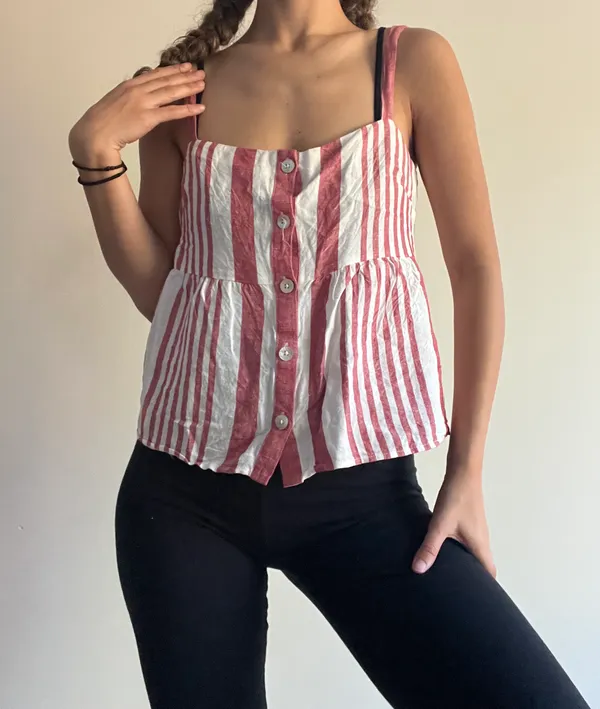 Rails Red Striped Tank Top - Image 5