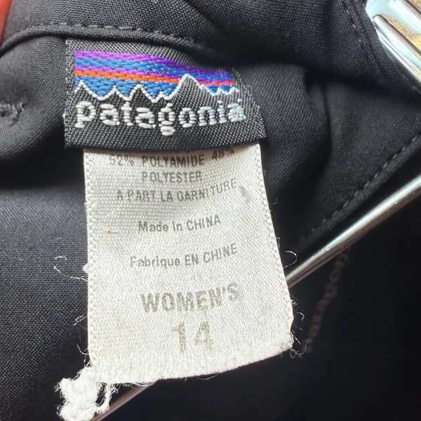 Patagonia Womens Hiking Pants Black Size 14 Straight Leg‎ Outdoor Trail Trousers - Image 2