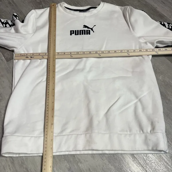 PUMA Crew Neck Spellout Jumper Sweatshirt Womens L‎ White Bag 6 - Image 4