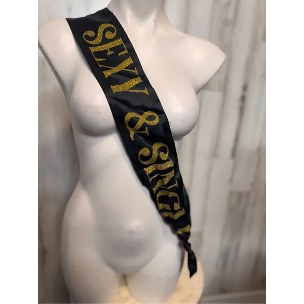 Sexy & single sash Black - Image 2