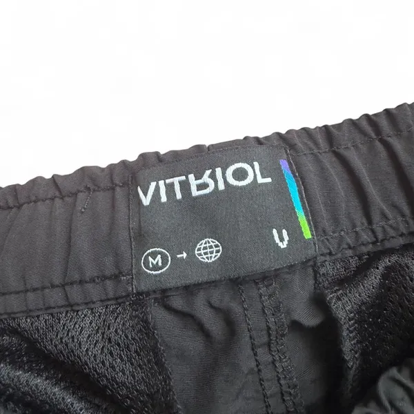 Vitriol Shorts Men Black Grim Fusion Reaper Graphic Gothic Spell out Grunge Board Shorts Y2K #Streetwear #Emo #Punk #Skater #Biker Sz M - measurement in pics - Image 2