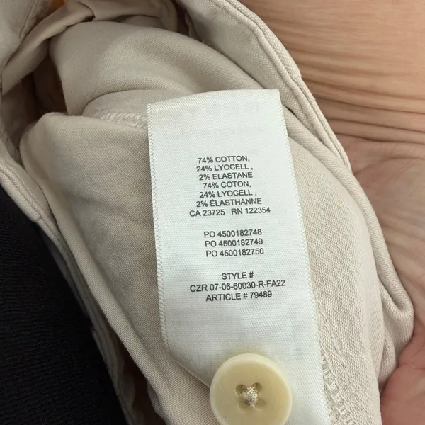 Wilfred Free Aritzia Beige High‎ Rise Wide Leg Chino Pants Size 6 - Image 4