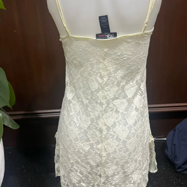 Vintage Smart and Sexy sleepwear stretch transparent lace nighty Lace Chemise - Image 3
