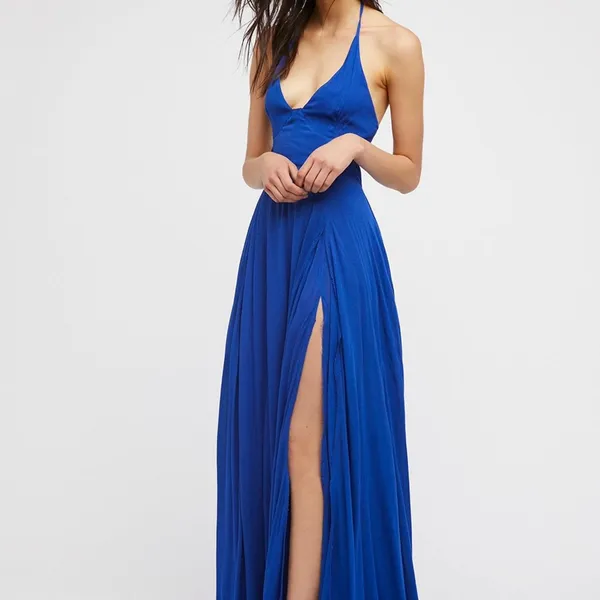 Free People Endless Summer Lillie Blue Maxi Dress - Image 6