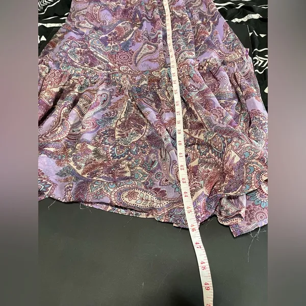 FREE PEOPLE Band Of The Free Boho Paisley Purple Maxi Dress Women’s Sz S EUC - Image 9