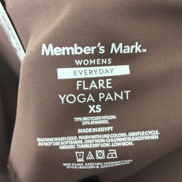 Member's Mark Brown Flare Yoga Pant Everyday Pockets NWT Womens XS - Image 9