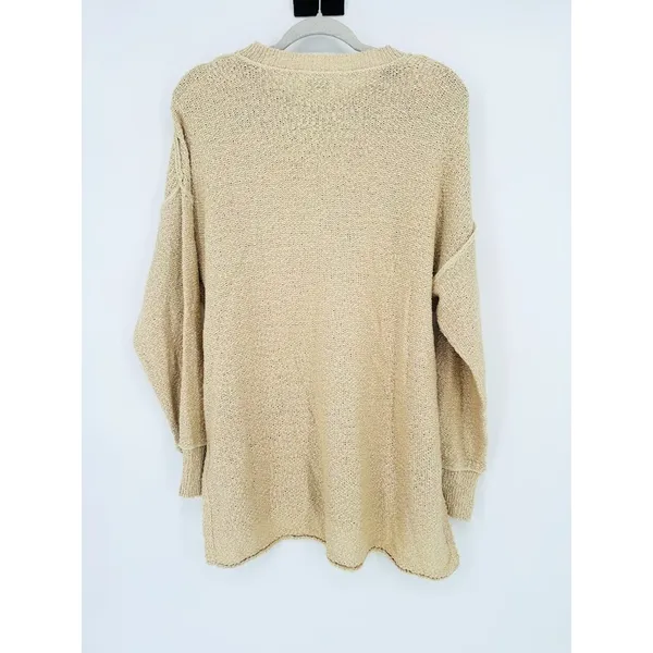 Aerie Womens Sweater Pullover Oversized Deconstructed Slouchy Beige Size‎ Medium - Image 4