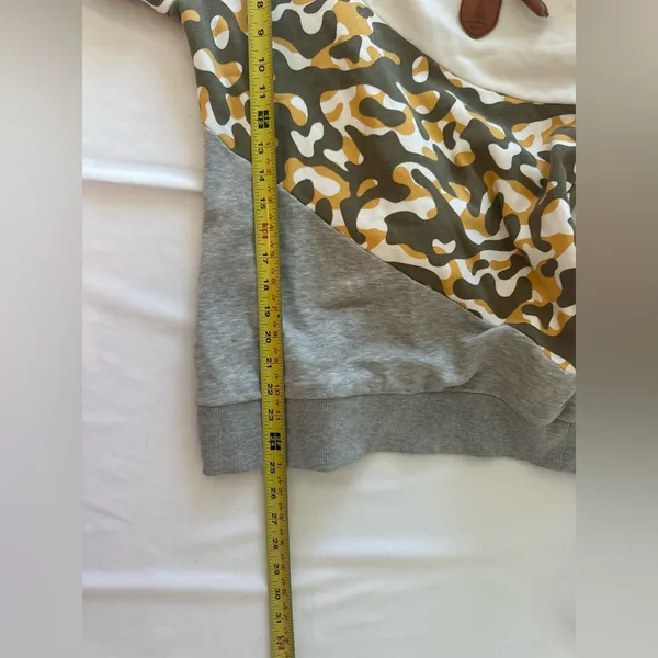Wanakome Hooded White/Camouflage Pullover Sweatshirt Hoodie size S - Image 7