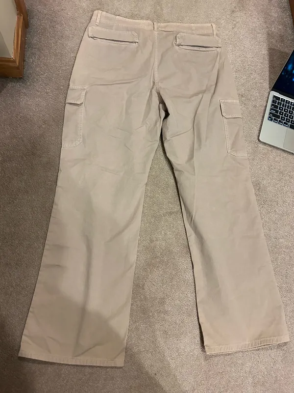 ZARA Tan High-Rise Utility Pants - Image 3